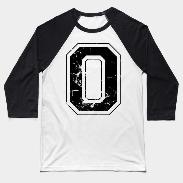 Initial Letter O Black Jersey Sports Athletic Player Baseball T-Shirt by porcodiseno